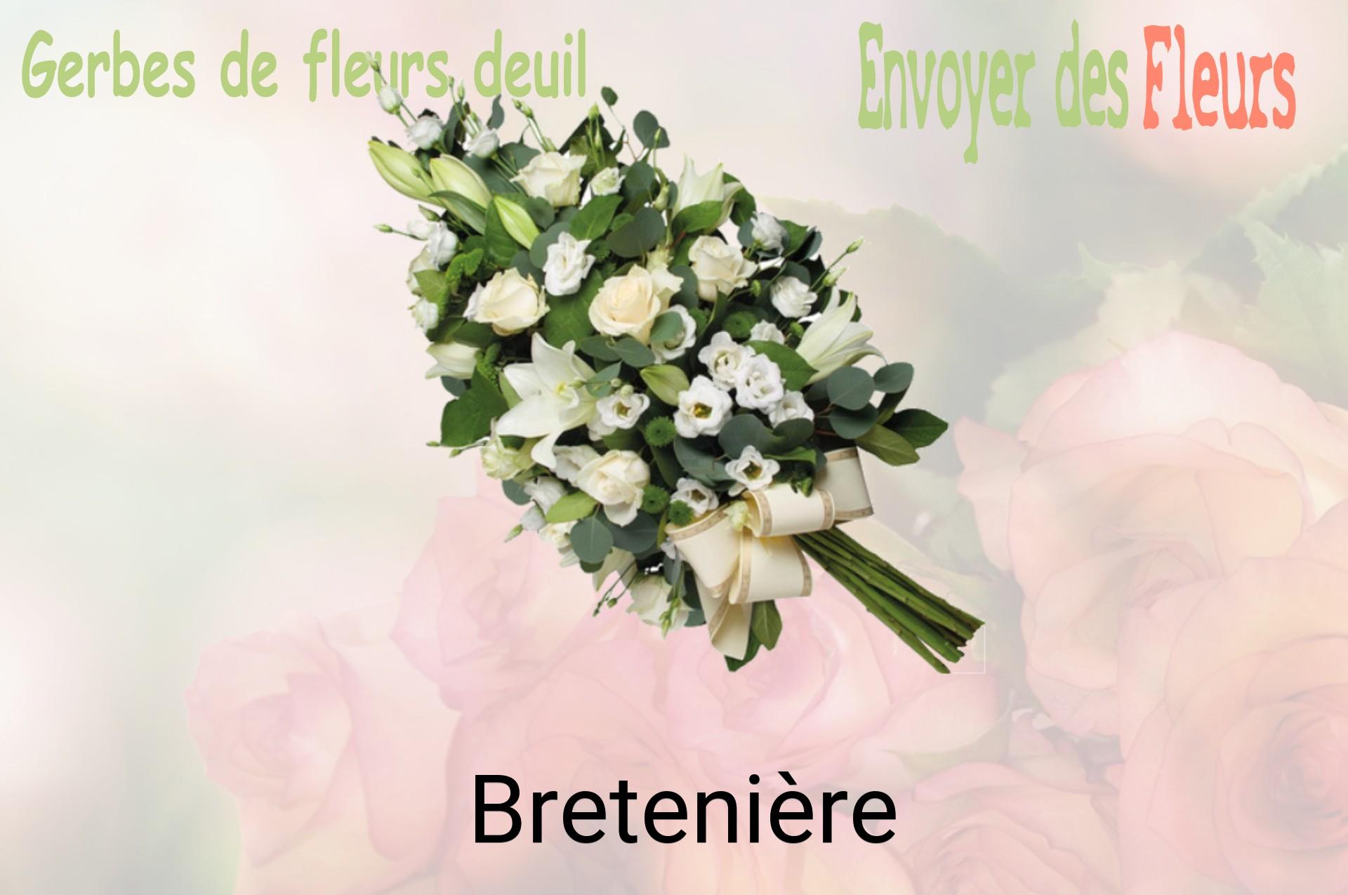 Gerbe de fleurs de deuil livrée à Bretenière